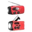 Emergency Hand Crank Radio with NOAA WEATHER FORCAST LED Flashlight  2000mAh  AMFM Portable Weather Power Bank Phone Charger, USB Charged & Solar Camping