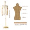 Female Mannequin Dummy Model Manikin Dressmaking Dress Form Upper Torso Adjustable Detachable Fashion Clothing Wedding Dress Display Stand 200cm