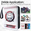 Baseball Card Binder PU Sleeves Trading Cards 400cards 4 Pockets Holder Protectors Set for Football Cards and Sports Cards