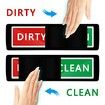 1Pack Dishwasher Magnet Clean Dirty Sign,Non-Scratching Strong Clean Dirty Magnet with Clear Colored Text for Dishwasher,Kitchen (Black)