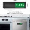 1Pack Dishwasher Magnet Clean Dirty Sign,Non-Scratching Strong Clean Dirty Magnet with Clear Colored Text for Dishwasher,Kitchen (Black)