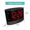 Alarm Clock with Wireless Bed Shaker, Vibrating Dual for Heavy Sleepers, Deaf and Hearing-impaired, Adjustable Volume/Dimmer/Wake up, USB Charger