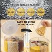 Cereal Rice Box Dispenser Rotating Dry Food Storage Container Bin Grain Flour Candy Snack 6 Grids Measuring Cup 10kg