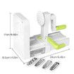 Foldable Hand Cranked Kitchen Vegetable Spiralizer with 4 Stainless Steel Blades Creative Veggie Pasta Spaghetti Maker for Onions