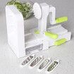 Foldable Hand Cranked Kitchen Vegetable Spiralizer with 4 Stainless Steel Blades Creative Veggie Pasta Spaghetti Maker for Onions