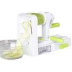 Foldable Hand Cranked Kitchen Vegetable Spiralizer with 4 Stainless Steel Blades Creative Veggie Pasta Spaghetti Maker for Onions