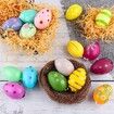 Hanging Easter Eggs Plastic Easter Ornaments Easter Decoration Random Styles(24 Pcs)