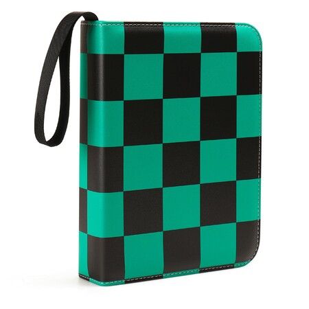Trading Card Binder 4-Pocket Binders For Cards 400 Cards PU Yugioh Cards Pokemon TCG Card Album Folder Books Case with Zipper   (Dark Pazzle) Gift.
