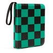 Trading Card Binder 4-Pocket Binders For Cards 400 Cards PU Yugioh Cards Pokemon TCG Card Album Folder Books Case with Zipper (Dark Pazzle) Gift.
