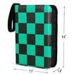 Trading Card Binder 4-Pocket Binders For Cards 400 Cards PU Yugioh Cards Pokemon TCG Card Album Folder Books Case with Zipper (Dark Pazzle) Gift.