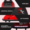 Kids Bumper Car RC Electric Ride On Toy Remote Control Race Vehicle Music LED 360 Degree Spin Steering Wheel Twin Motor DIY Stickers Red