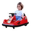 Kids Bumper Car RC Electric Ride On Toy Remote Control Race Vehicle Music LED 360 Degree Spin Steering Wheel Twin Motor DIY Stickers Red