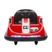 Kids Bumper Car RC Electric Ride On Toy Remote Control Race Vehicle Music LED 360 Degree Spin Steering Wheel Twin Motor DIY Stickers Red