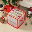 Christmas Ornament Storage Box   Hold 64 Christmas Balls Holiday Ornaments Xmas Holiday Ornament Storage Cube Organizer Christmas Chest with Dividers