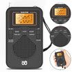 Portable AM FM Radio Emergency Weather Alert Radio Transistor Radio with Excellent Reception, Digital LED Lock Screen, Station Preset, Alarm Clock, Earphone Jack