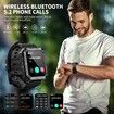 Smart Watches for Men IP68 Waterproof Rugged Bluetooth Call(Answer/Dial Calls) 1.83" Tactical Fitness Watch Tracker for Android iOS Outdoor Sports (Black)