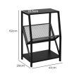 Levede Small Bookshelf 3-Tier Storage Organizer Rack Bookcase Steel Display File