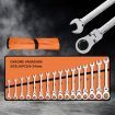 Traderight 16 PCS NDI Flexi Head Ratchet Spanner Set Metric 6mm-24mm Carry Pouch