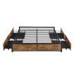 Levede Metal Bed Frame Mattress Base Platform Wooden 4 Drawers Queen