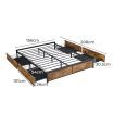 Levede Metal Bed Frame Mattress Base Platform Wooden 4 Drawers Queen