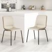 Levede 4x Dining Chairs Kitchen Table Chair Lounge Room Padded Seat PU Leather