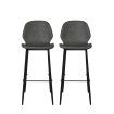 2x Bar Stool Barstools Counter Grey