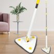 Cleanflo Spin Cleaning Mop 360° Rotatable Adjustable Multifunctional 5 Pads White