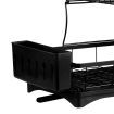 TOQUE Detachable Dish Drying Rack Cutlery Organizer Drainer Board  2 Tier Black