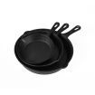 TOQUE Non Stick Frying Pan Set 3PCS Cast Iron Steak Skillet BBQ Cookware Frypan