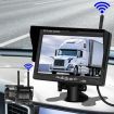 7 inches Car Wireless Rear View Monitor +2 Reverse Camera Caravan Bus Truck 12 24V