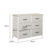 Levede Storage Cabinet Tower Chest of Drawers Dresser Tallboy 5 Drawer Beige