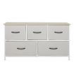 Levede Storage Cabinet Tower Chest of Drawers Dresser Tallboy 6 Drawer Beige