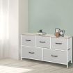 Levede Storage Cabinet Tower Chest of Drawers Dresser Tallboy 6 Drawer Beige