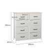 Levede Storage Cabinet Tower Chest of Drawers Dresser Tallboy 7 Drawer Beige