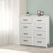 Levede Storage Cabinet Tower Chest of Drawers Dresser Tallboy 7 Drawer Beige