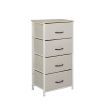 Levede Storage Cabinet Tower Chest of Drawers Dresser Tallboy 8 Drawer Beige