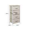 Levede Storage Cabinet Tower Chest of Drawers Dresser Tallboy 8 Drawer Beige