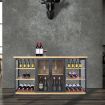 Levede Industrial Bar Cabinet Wine Rack Steamrack Glasses Farmhouse Adjustable