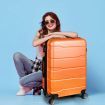 Slimbridge 28 inches Expandable Luggage Travel Suitcase Trolley Case Hard Set Orange