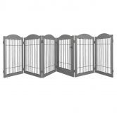 PaWz 6 Panels Pet Dog Playpen Puppy Exercise Cage Enclosure Fence Indoor Grey