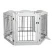 PaWz 6 Panels Pet Dog Playpen Puppy Exercise Cage Enclosure Fence Indoor White