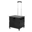 Folding Shopping Trolley Cart Portable Rolling Grocery Basket  Wheel Black