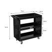 Traderight Tool Trolley Cart Workshop Storage Portable Organizer 150KG Black