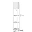 EMITTO Floor Lamp Storage Shelf LED Wood Standing Reading Corner Light White