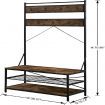 3 Tier Entryway Coat Shoe Rack and Storage Shelves