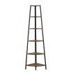 5 Tier A-Shaped Industrial Style Corner Shelves Retro Brown