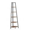 5 Tier A-Shaped Industrial Style Corner Shelves Retro Brown