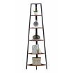 5 Tier A-Shaped Industrial Style Corner Shelves Retro Brown