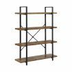 4 Tier Industrial Style Bookshelf Dark Brown