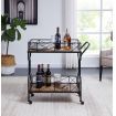 Drink Trolley Wood and Metal Bar Carts Vintage Brown